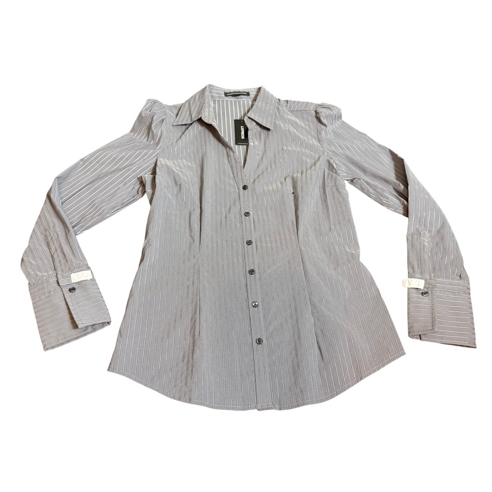 Express Design Studio womens Button Front Shirt G… - image 1